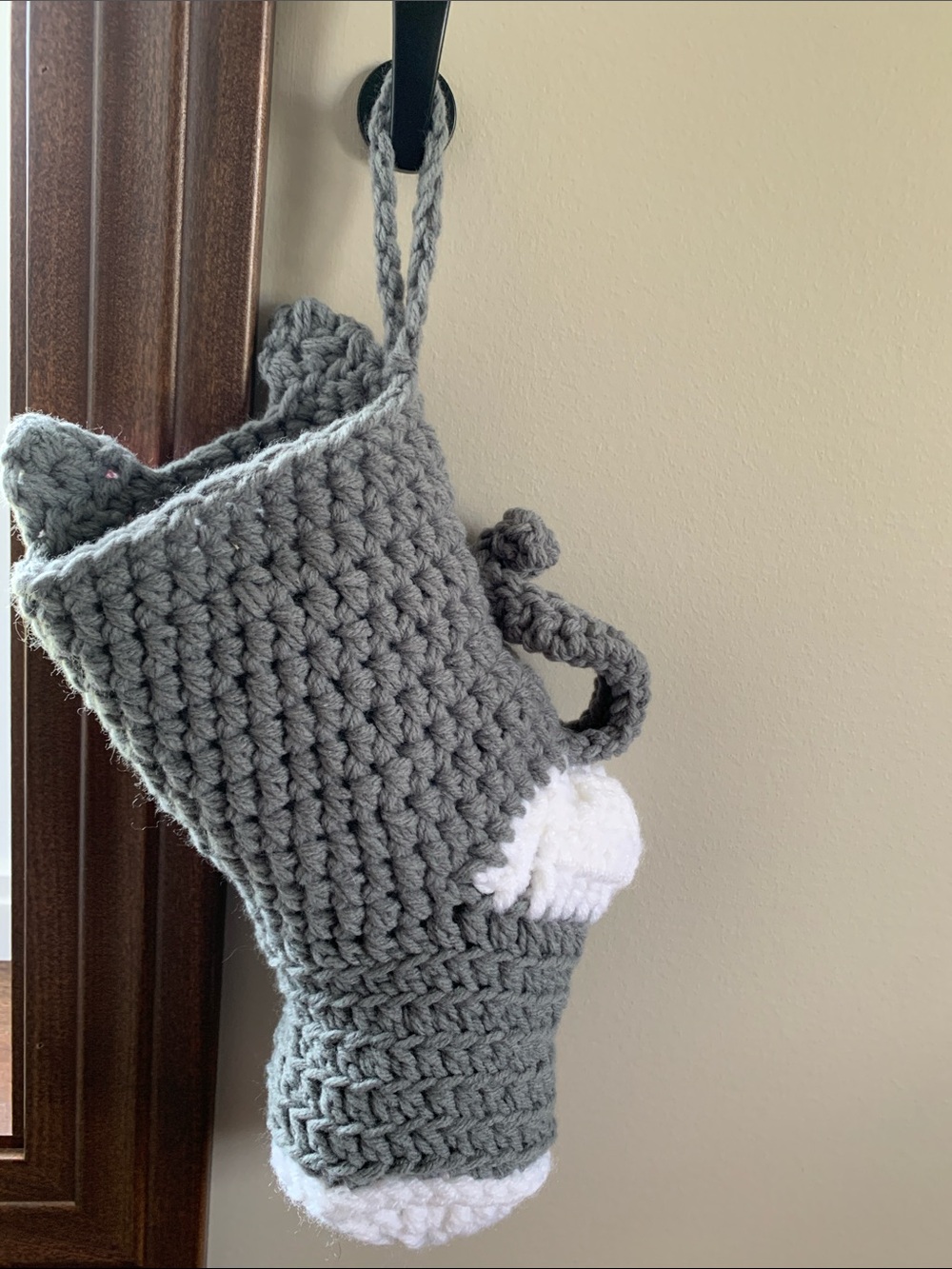 Gray Cat Stocking - Picture 2 of 4